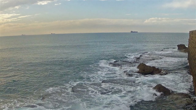 Acre sea view from the walls of the old town/Sea view, Acre Israel