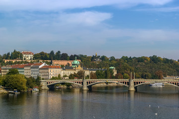 Fototapeta na wymiar view of Vltava river, Prague
