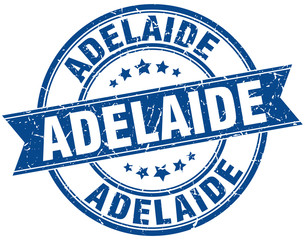 Adelaide blue round grunge vintage ribbon stamp