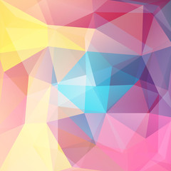 Abstract polygonal vector background. Colorful geometric vector illustration. Creative design template. Pink, yellow, blue colors.