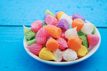 Aalaw thai candy dessert with filter effect retro vintage style