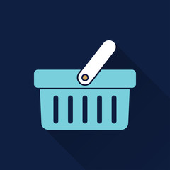 Shopping basket - vector icon.