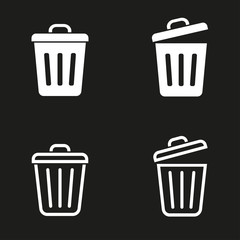 Bin icons set.