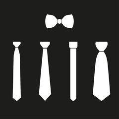Necktie icons set.