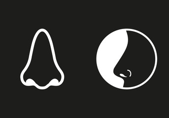 Nose  icons set.