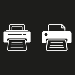 Printer icons set.