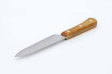 kitchen knife with wooden handle