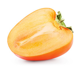 Ripe persimmon isolated