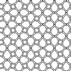 Naklejka premium Seamless black and white ornament. Modern stylish geometric pattern with repeating elements