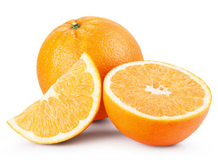 Orange fruits with slices