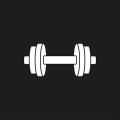Dumbbell   - vector icon.