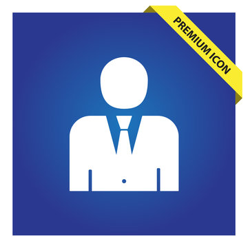 Man in suit sign icon for web and mobile.