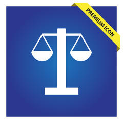 Law, scales sign icon.