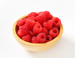 Bowl of fresh raspberries