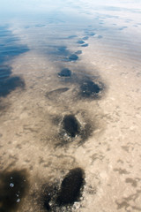 salt lake Elton. salty water at daytime