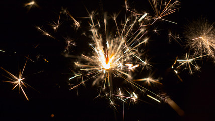 Sparkler on black background