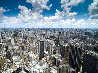 Aerial View of Downtown Sao Paulo, Brazil