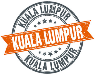 Obraz premium Kuala Lumpur red round grunge vintage ribbon stamp