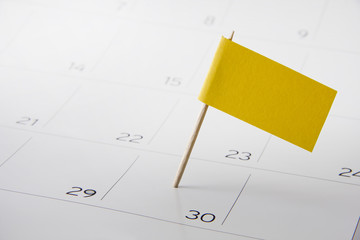 Flag on the event day on calendar 2022