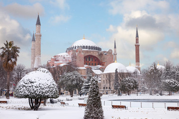 Hagia Sophia in de winter