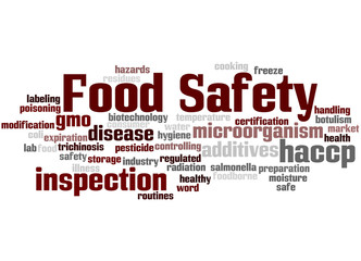 Fototapeta premium Food Safety, word cloud concept 4