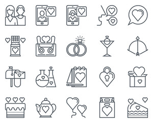 Valentines day icon set