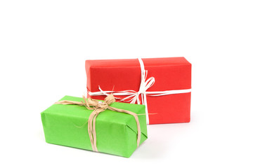 Gift boxes isolated on white