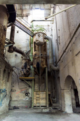 abandoned metallurgical factory waiting for a demolition