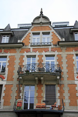 Fototapeta premium The building in Brugg / Traditional residential building in Brugg (Switzerland)