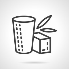 Herbal tea simple line vector icon