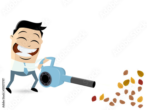 "laub blätter herbst business mann lustig" Stockfotos und lizenzfreie