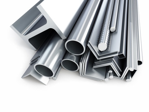 rolled metal products, metal pipes, angles, channels, squares.