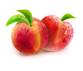 Peaches with clipping path