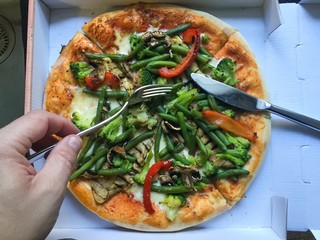 Vegetarische Pizza Essen