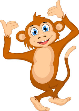 funny monkey cartoon