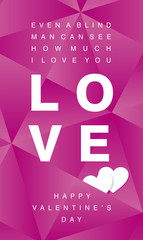 How much I Love You white pink background