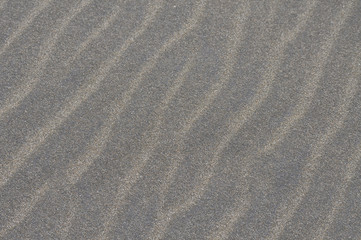 Fototapeta na wymiar Stripy White on Black Sand
