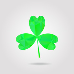 Clover leaf low poly style