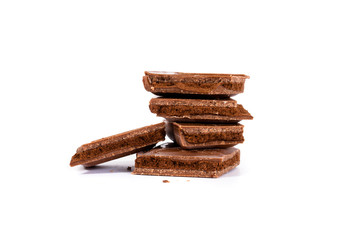 chocolate bars - isolated on white background