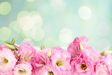 Beautiful boquet  on light abstract  background