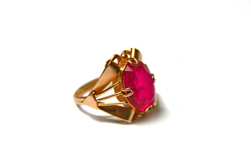 Golden ruby ring