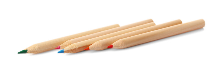 Pencils isolated on white background
