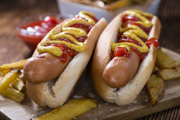 Hot Dog with ketchup and mustard