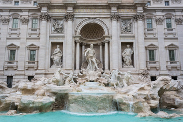 Fototapeta na wymiar The Trevi Fountain (Fontana di Trevi) - Rome, Italy