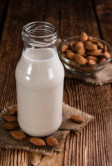Fresh made Almond Milk (selective focus)