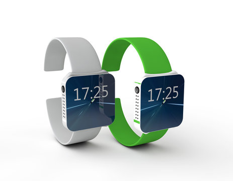 3d watch on the white background