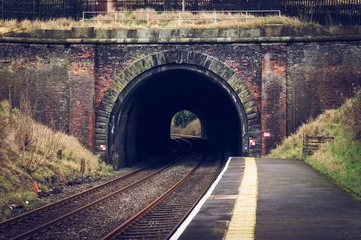 Peel and stick wallpaper Tunnel train tunnel