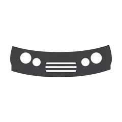 Deurstickers bumper black simple icon on white background for web © pandavector