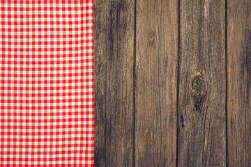 Valentines background. Hearts on an old, wooden table.