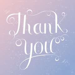 Thank you lettering   gentle trendy colors